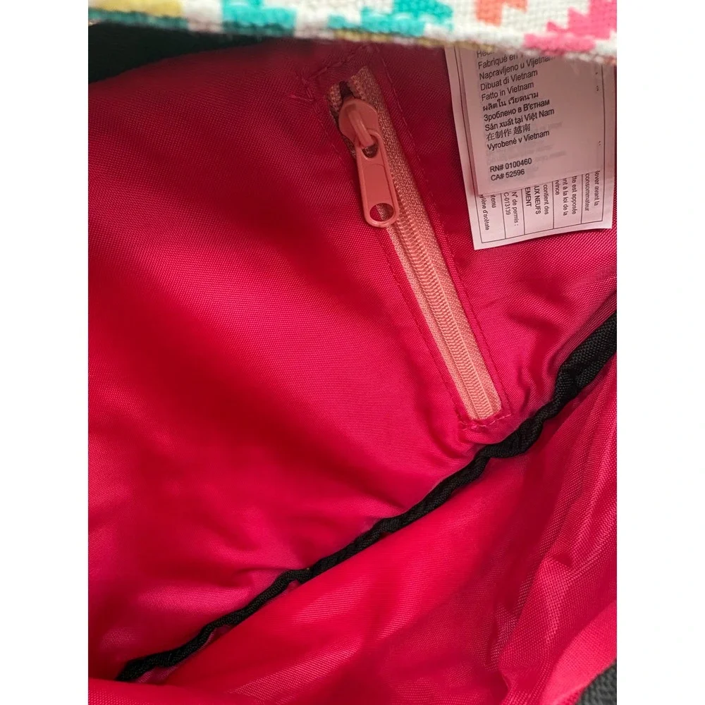Kavu Rope‎ Bag Sling Backpack Unisex Pink Green Geometric Canvas Excellent